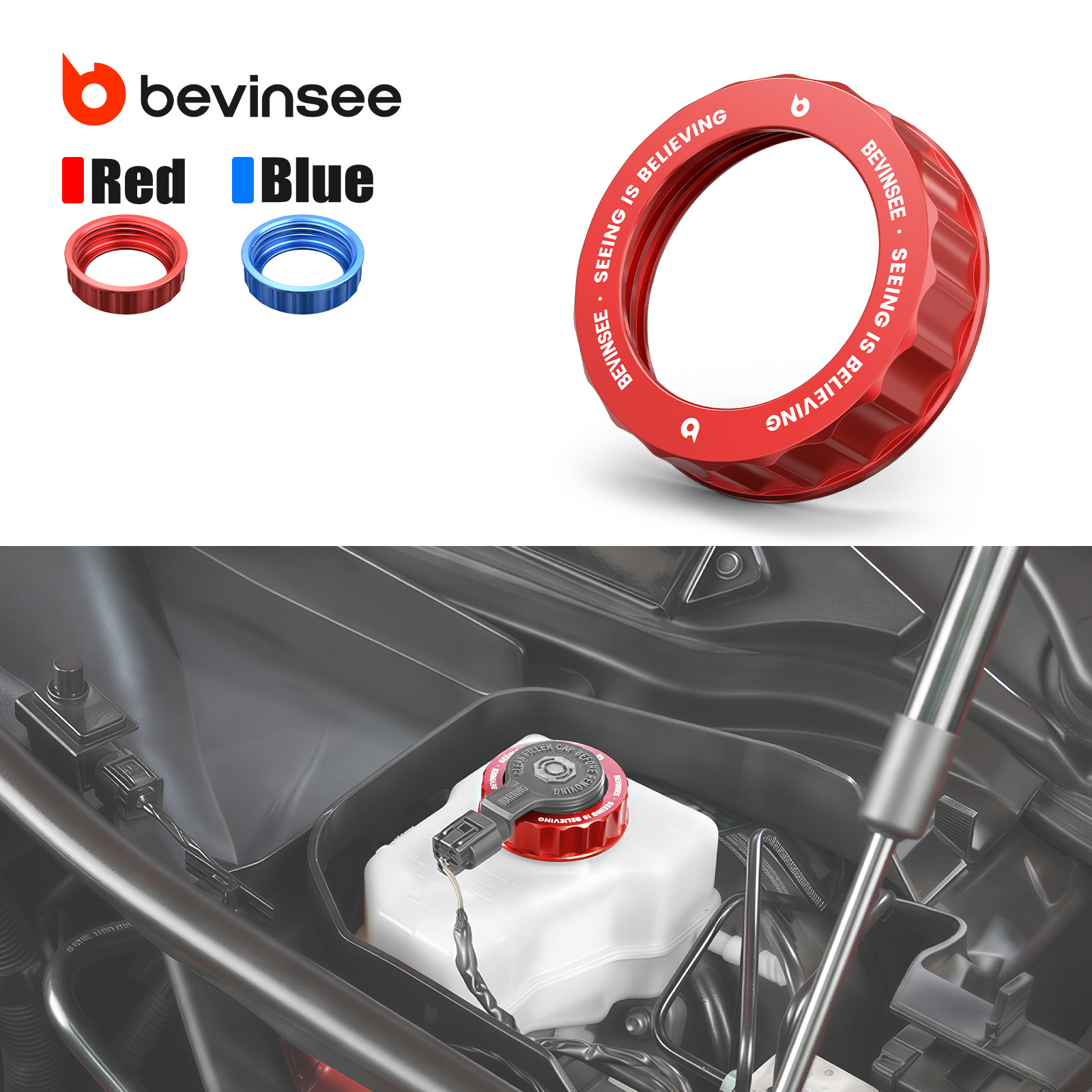 Brake Fluid - BEVINSEE Tappo Serbatoio Liquido Freni in