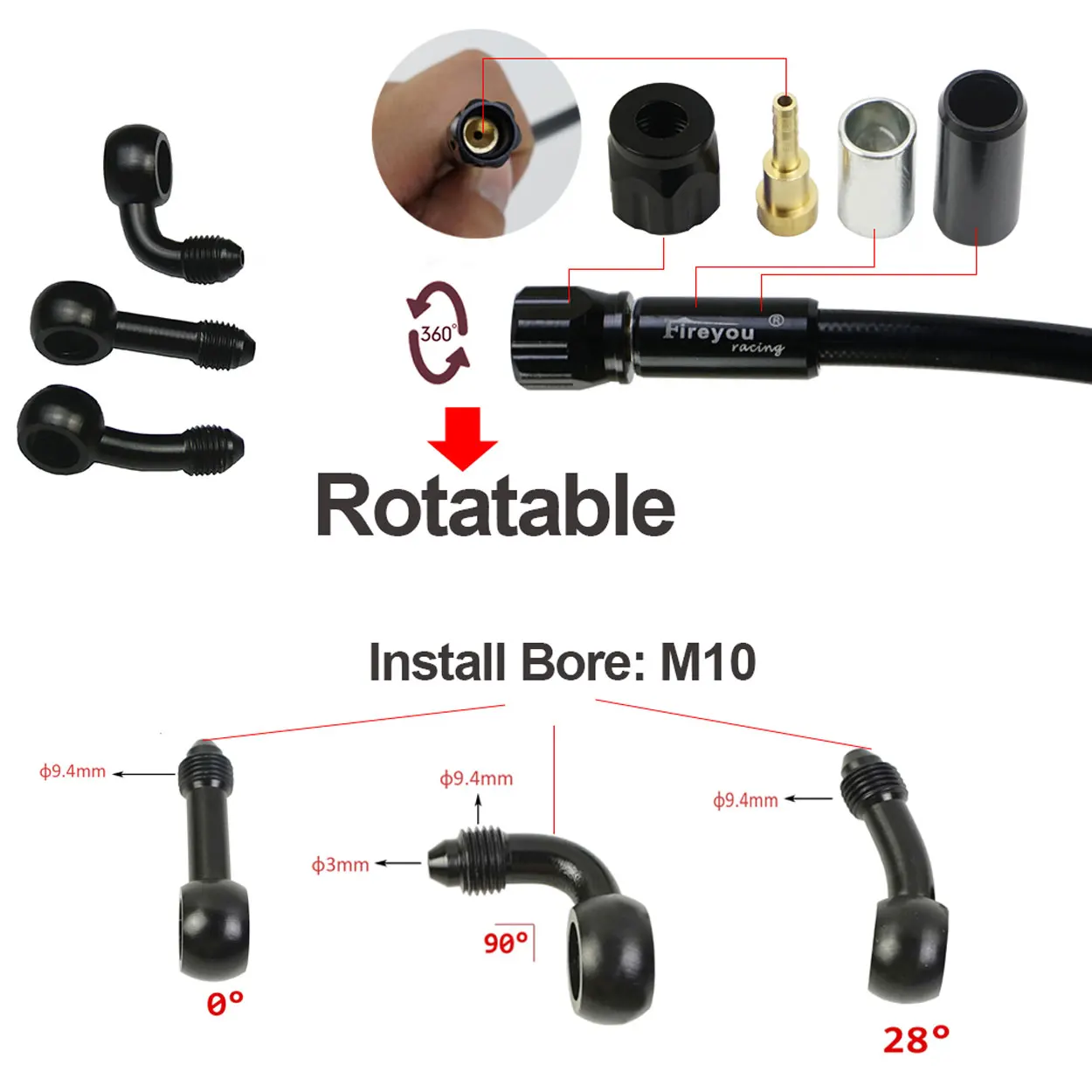 AN3 Tubo freno intrecciato Mot - Motorcycle Brake Cable recensione e prezzo